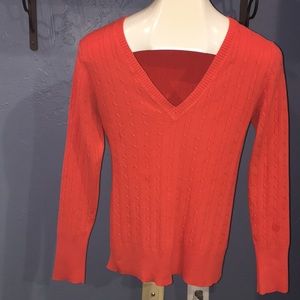 Old Navy Orange Cable Knit Sweater
